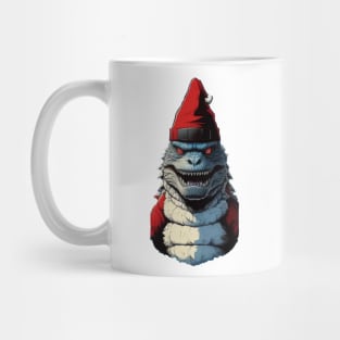 Godzilla wear santa hat Mug